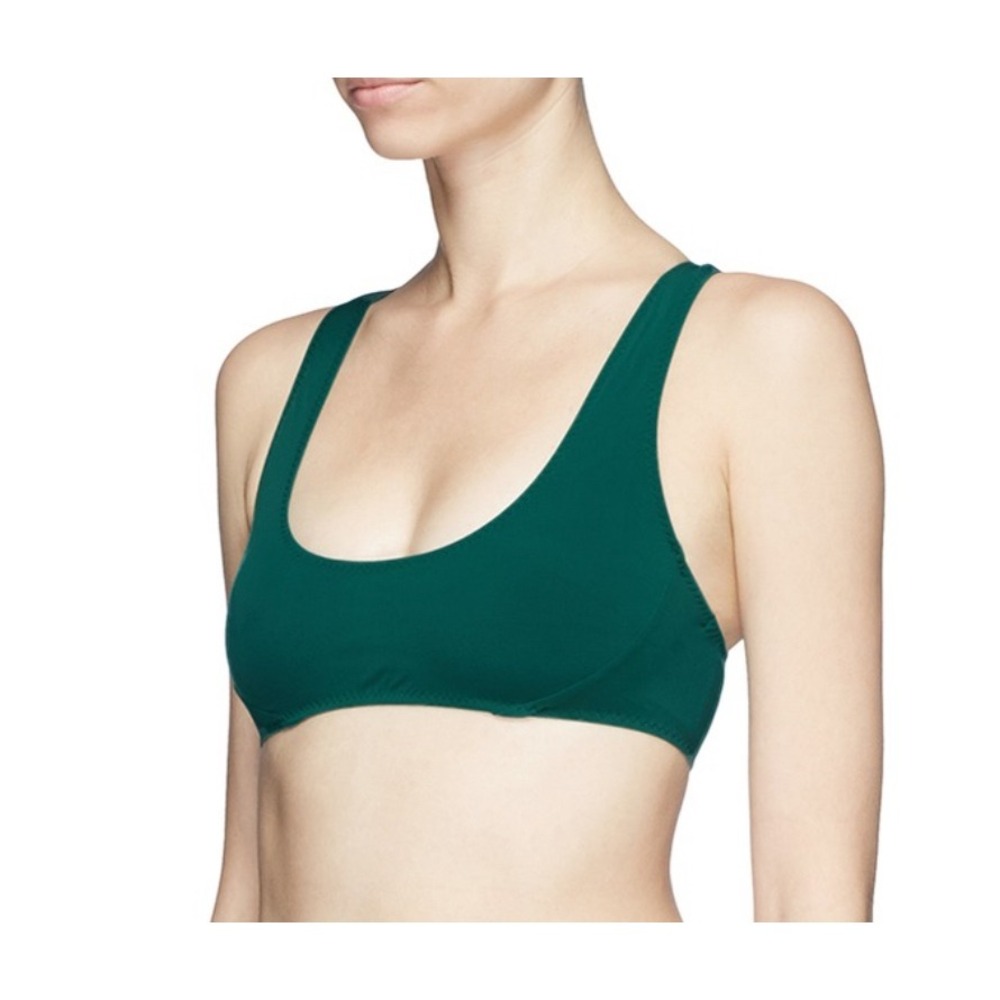Stella McCartney Botanical Green lace-up‎ back bikini top Size Small